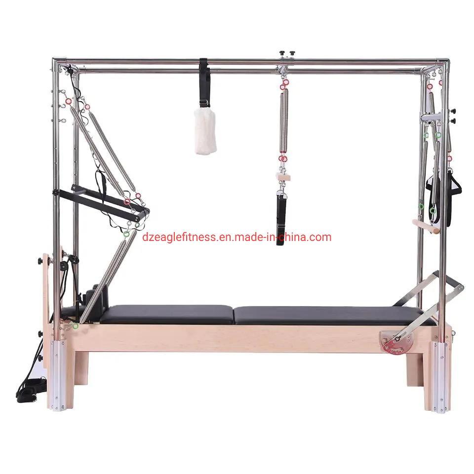 Pilates Studio Cadillac Yoga Reformer Commercial Oak Pilates Equipment Pilates Cadillac Elevated Bed for Woman Yoga Exercise