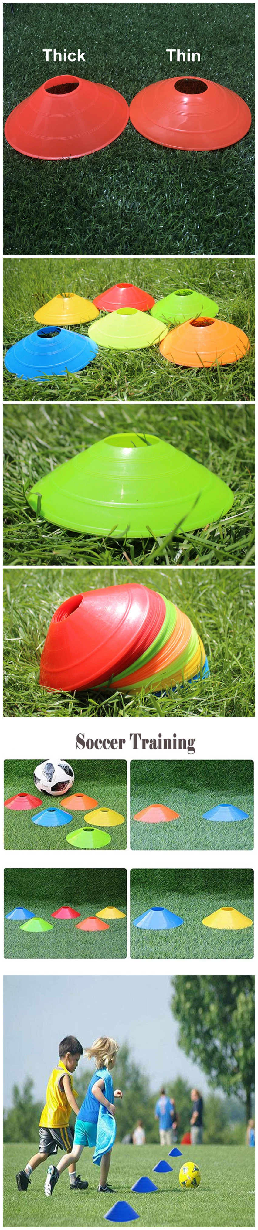 Equipments Colourful Soccer Agility Cones Soccer Disc Field Marking Coaching Training Agility Training Boundary Marking Durable Soft Marker Cones with Rack